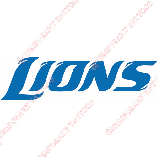 Detroit Lions Customize Temporary Tattoos Stickers NO.514
